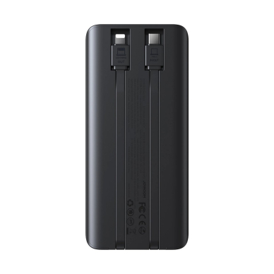 Joyroom JR-PBF19 22.5W 10000mAh išorinė baterija su dviem integruotais kabeliais – juoda 2
