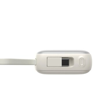 Išorinė baterija Power Bank Joyroom JR-PBF27 10000mAh 22.5W su įmontuotais USB-C ir Lightning kabeliais – balta 5 Išorinė baterija Power Bank Joyroom JR-PBF27 10000mAh 22.5W su įmontuotais USB-C ir Lightning kabeliais – balta 5