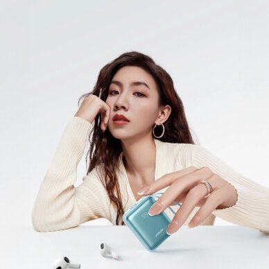 Išorinė baterija Power Bank Joyroom JR-PBF27 22.5W 10000mAh su dviem įmontuotais kabeliais – mėlyna 1