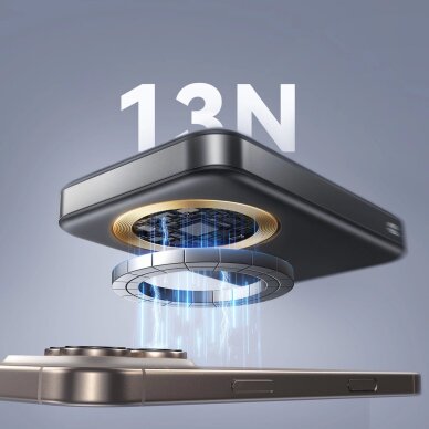 Išorinė baterija Power Bank Joyroom JR-PBM12 10000mAh 22.5W Qi2, MagSafe suderinama, su žiediniu stovu – juoda 7