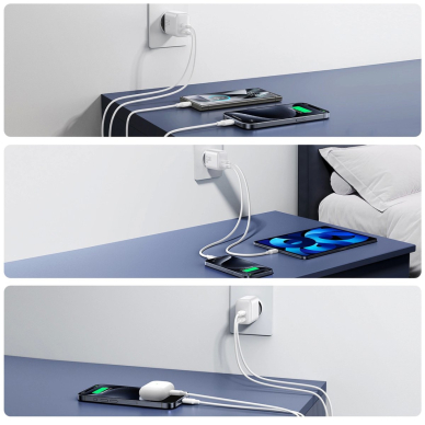 Joyroom JR-TCF12 tinklo įkroviklis 2x USB-C 20W PD / QC 3.0 – baltas 13