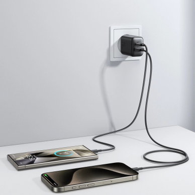 Joyroom JR-TCF13 tinklo įkroviklis USB-C / USB-A 25W SFC / PPS / PD – juodas 9