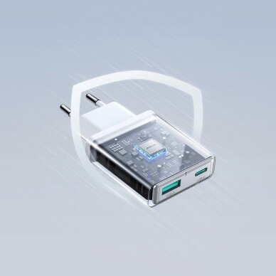 Sieninis įkroviklis Joyroom JR-TCF14 20W USB-A / USB-C itin plonas – baltas 11