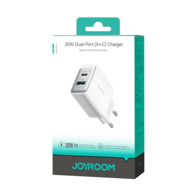 Joyroom JR-TCF15 tinklo įkroviklis USB-C / USB-A 30W – baltas 6