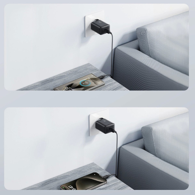 Joyroom JR-TCF23 tinklo įkroviklis USB-C 25W SFC / PPS / PD – juodas + USB-C / USB-C kabelis 1 m 12 Joyroom JR-TCF23 tinklo įkroviklis USB-C 25W SFC / PPS / PD – juodas + USB-C / USB-C kabelis 1 m 12