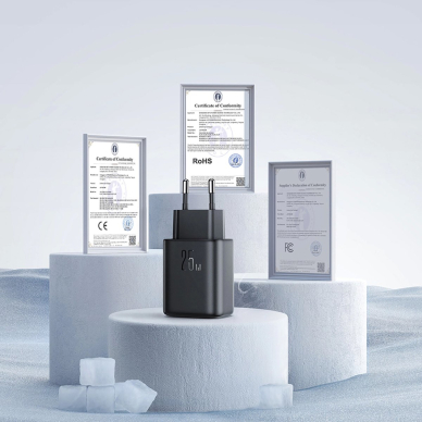 Joyroom JR-TCF23 tinklo įkroviklis USB-C 25W SFC / PPS / PD – juodas + USB-C / USB-C kabelis 1 m 9 Joyroom JR-TCF23 tinklo įkroviklis USB-C 25W SFC / PPS / PD – juodas + USB-C / USB-C kabelis 1 m 9