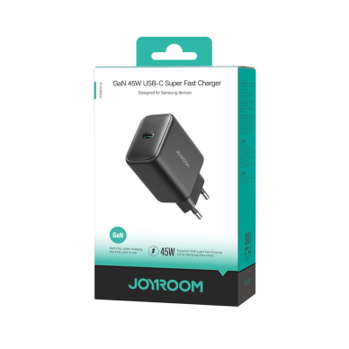 Joyroom JR-TCG13 45W GaN sieninis įkroviklis skirtas Samsung Ultra – juodas 6