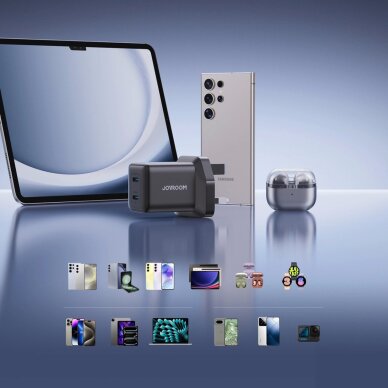 Sieninis įkroviklis Joyroom JR-TCG17 45W 2x USB-C (UK kištukas) – juodas 7