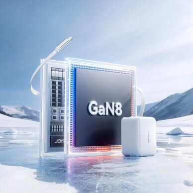 Sieninis įkroviklis Joyroom JR-TCL06 67W GaN su įtraukiamu USB-C kabeliu – baltas 6 Sieninis įkroviklis Joyroom JR-TCL06 67W GaN su įtraukiamu USB-C kabeliu – baltas 6