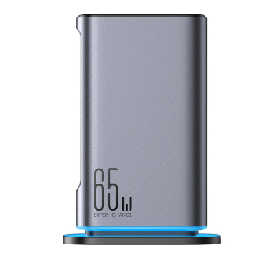 Joyroom JR-TCM02 daugiafunkcis GaN įkroviklis 65W EU 4x USB-C 2x USB-A – tamsiai pilkas 1