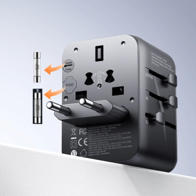 Joyroom JR-TCW01 kelioninis adapteris Universal 17W EU / US / UK / JP / AU / CN – juodas 10