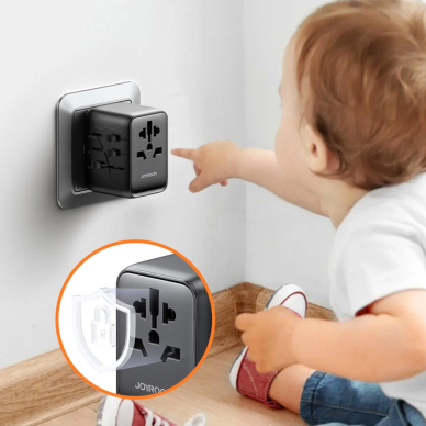 Joyroom JR-TCW01 kelioninis adapteris Universal 17W EU / US / UK / JP / AU / CN – juodas 11