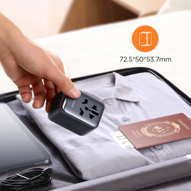 Joyroom JR-TCW01 kelioninis adapteris Universal 17W EU / US / UK / JP / AU / CN – juodas 12