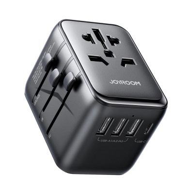 Joyroom JR-TCW01 kelioninis adapteris Universal 17W EU / US / UK / JP / AU / CN – juodas