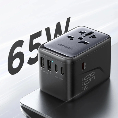 Joyroom JR-TCW02 65W kelioninis adapteris Universal EU / US / JP / AU / UK / CN – juodas 6