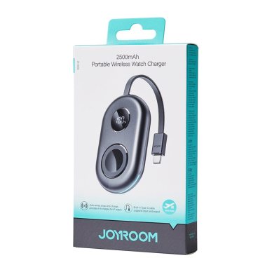 Joyroom JR-W09 3W indukcinis įkroviklis su USB-C kabeliu skirtas Apple Watch – juodas 1