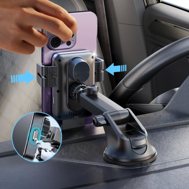 Joyroom JR-ZS219 elektrinis laikiklis ant prietaisų skydelio su 15W indukciniu įkrovikliu – juodas 10