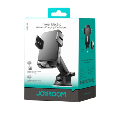 Joyroom JR-ZS219 elektrinis laikiklis ant prietaisų skydelio su 15W indukciniu įkrovikliu – juodas 6