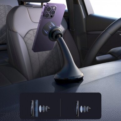 Joyroom JR-ZS356 universal magnetic Automobilinis laikiklis a phone the cockpit/window - Juodas 10 Joyroom JR-ZS356 universal magnetic Automobilinis laikiklis a phone the cockpit/window - Juodas 10