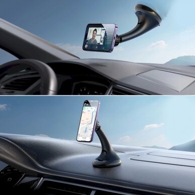 Joyroom JR-ZS356 universal magnetic Automobilinis laikiklis a phone the cockpit/window - Juodas 7 Joyroom JR-ZS356 universal magnetic Automobilinis laikiklis a phone the cockpit/window - Juodas 7