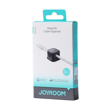 Joyroom JR-ZS368 magnetinis kabelių laikiklis – juodas (3 vnt.) 5
