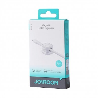 Joyroom JR-ZS368 magnetinis kabelių laikiklis – baltas (3 vnt.) 5