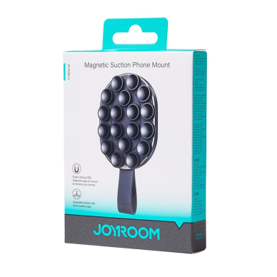 Joyroom JR-ZS393-S Magnetinis laikiklis su siurbtukais, skirtas 4.7–7" telefonui – juodas oranžinis 2