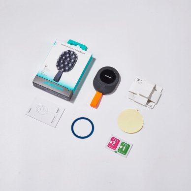 Joyroom JR-ZS393-S Magnetinis laikiklis su siurbtukais, skirtas 4.7–7" telefonui – juodas oranžinis 3