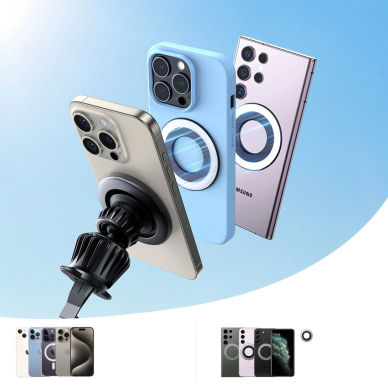 Joyroom JR-ZS406 Magnetinis automobilinis oro angos laikiklis – juodas 10