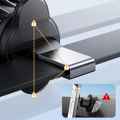 Joyroom JR-ZS406 Magnetinis automobilinis oro angos laikiklis – juodas 11