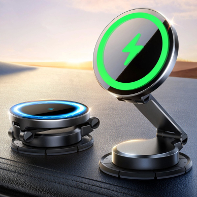 Joyroom JR-ZS408 Magnetinis laikiklis su 15W indukciniu įkrovikliu, skirtas automobilio pultui – juodas 4