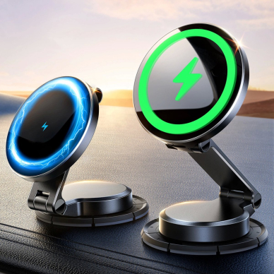 Joyroom JR-ZS408 Magnetinis laikiklis su 15W indukciniu įkrovikliu, skirtas automobilio pultui – juodas 5