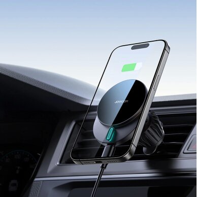 Magnetinis laikiklis Joyroom JR-ZS409 su 15W indukciniu įkrovikliu automobilio ventiliacijai – juodas 3 Magnetinis laikiklis Joyroom JR-ZS409 su 15W indukciniu įkrovikliu automobilio ventiliacijai – juodas 3