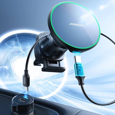 Automobilinis laikiklis Joyroom JR-ZS412 su Qi2 15W įkrovikliu, montuojamas į oro angą – juodas 7 Automobilinis laikiklis Joyroom JR-ZS412 su Qi2 15W įkrovikliu, montuojamas į oro angą – juodas 7