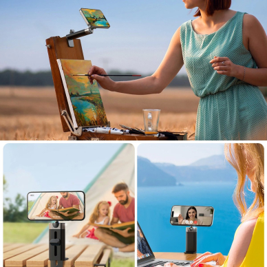 Joyroom JR-ZS413 Magnetinis kelioninis stovas, skirtas 4.7–7.0" telefonui – juodas 12