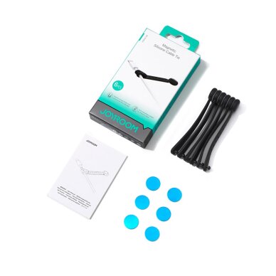 Magnetiniai kabelių laikikliai Joyroom JR-ZS422 (6 vnt.) – juodi 2 Magnetiniai kabelių laikikliai Joyroom JR-ZS422 (6 vnt.) – juodi 2