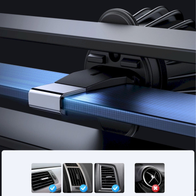 Joyroom JR-ZS240 Pro Magnetinis automobilinis laikiklis su 15W belaidžiu įkrovikliu, skirtas oro angai – juodas 11