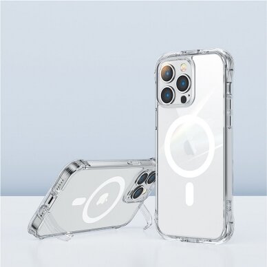 Dėklas Joyroom Magnetic Defender iPhone 14 Pro skaidrus (MagSafe) 1