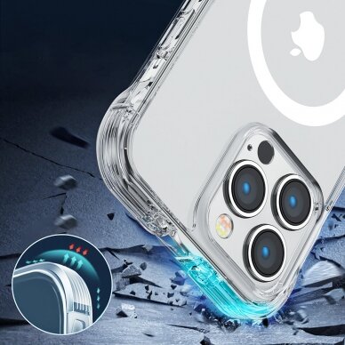 Dėklas Joyroom Magnetic Defender iPhone 14 Pro skaidrus (MagSafe) 3