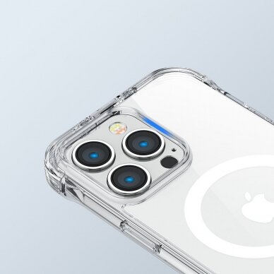 Dėklas Joyroom Magnetic Defender iPhone 14 Pro skaidrus (MagSafe) 8
