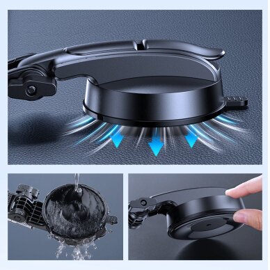 Automobilinis laikiklis Joyroom JR-ZS283 mechaninis, prietaisų skydeliui – juodas 6 Automobilinis laikiklis Joyroom JR-ZS283 mechaninis, prietaisų skydeliui – juodas 6