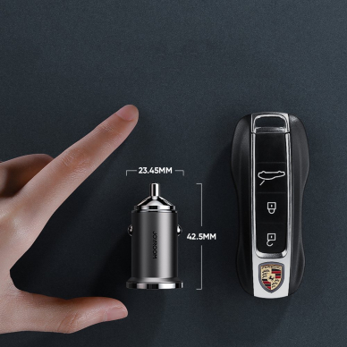 Joyroom mini Dviejų Prievadų USB Type C / USB 45 W 5 A Išmanus Greito Įkrovimo Automobilinis Įkroviklis 3.0 AFC SCP Pilkas (C-A35) 6 Joyroom mini Dviejų Prievadų USB Type C / USB 45 W 5 A Išmanus Greito Įkrovimo Automobilinis Įkroviklis 3.0 AFC SCP Pilkas (C-A35) 6