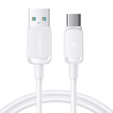 Joyroom Multi-Color Series A14 USB-A / USB-C 3A kabelis 1.2 m – baltas 2