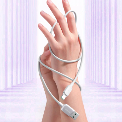 Joyroom Multi-Color Series A14 USB-A / USB-C 3A kabelis 1.2 m – baltas 4