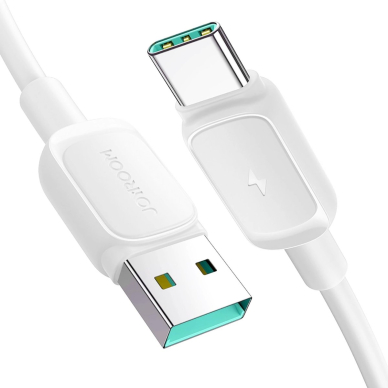 Joyroom Multi-Color Series A14 USB-A / USB-C 3A kabelis 1.2 m – baltas