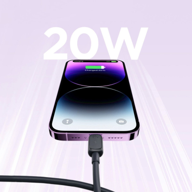 Joyroom Multi-Color Series A14 USB-C / Lightning 20W kabelis 1.2 m – juodas 2