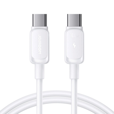Joyroom Multi-Color Series A14 USB-C / USB-C 100W kabelis 1.2 m – baltas 1