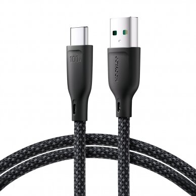 Joyroom Multi-Color Series SA34-AC6 USB-A / USB-C Cable 100W Fast Transfer 1m - Black Joyroom Multi-Color Series SA34-AC6 USB-A / USB-C Cable 100W Fast Transfer 1m - Black