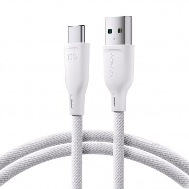 Joyroom Multi-Color Series SA34-AC6 USB-A / USB-C Cable 100W Fast Transfer 1m - White Joyroom Multi-Color Series SA34-AC6 USB-A / USB-C Cable 100W Fast Transfer 1m - White