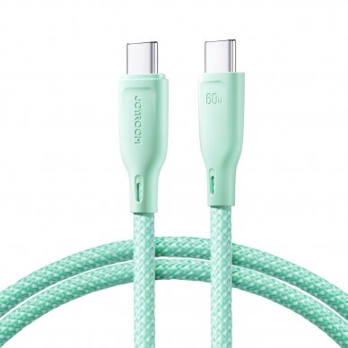 Joyroom Multi-Color Series SA34-CC3 USB-C / USB-C Cable 60W Fast Transfer 1m - Green Joyroom Multi-Color Series SA34-CC3 USB-C / USB-C Cable 60W Fast Transfer 1m - Green